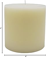 Vista 7 de Paquete de 12: 3.9 in; x 3.9 in; Vela de pilar de marfil Ashland®
