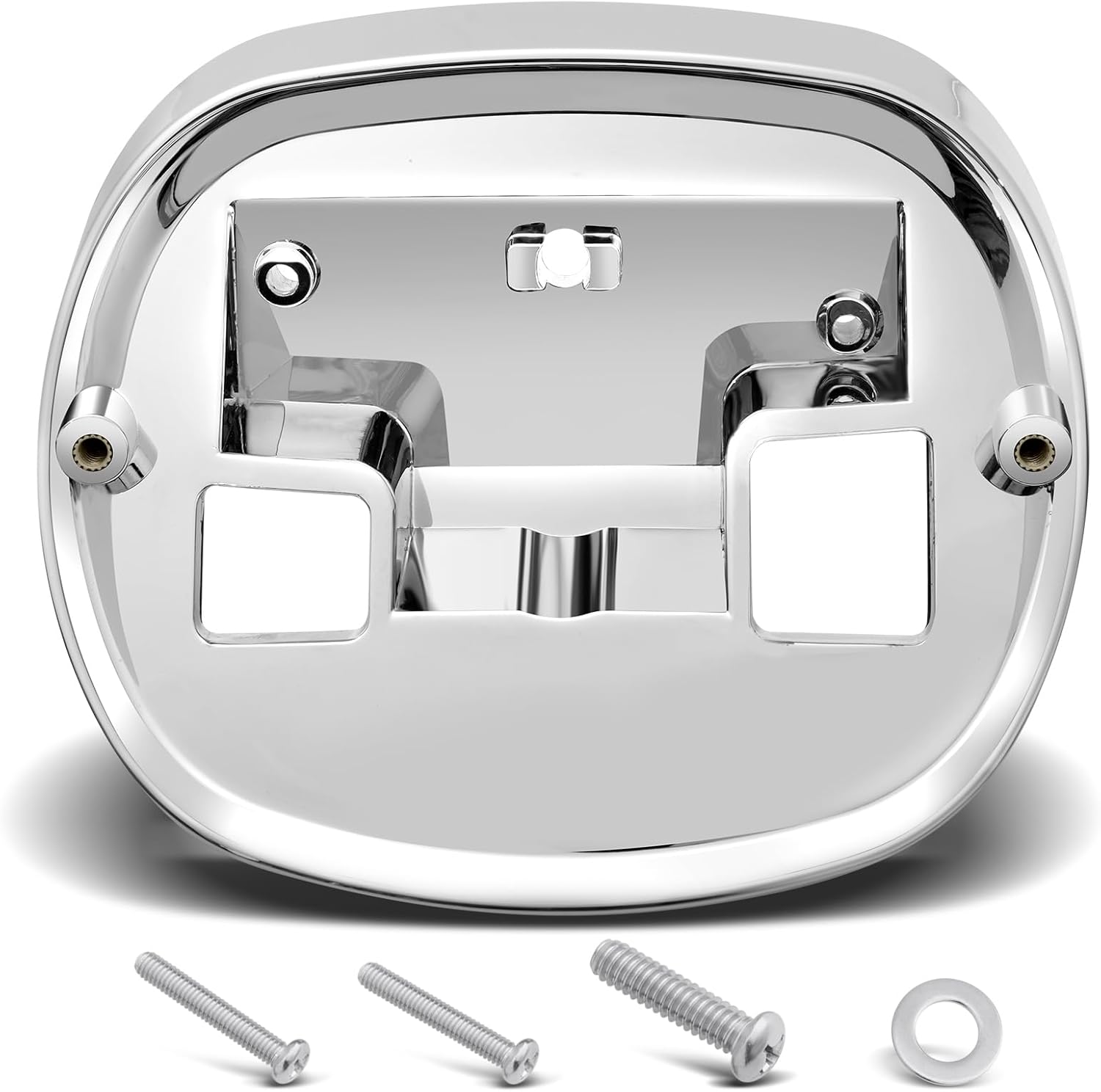 Benlari Tail Light Base Plate Replacement [Part# 68296-99A] Brake Light Bracket Baseplate Mount Fit for Sportster Dyna Road King Electra Glide Heritage Softail Fat Boy 2000-later (Chrome)