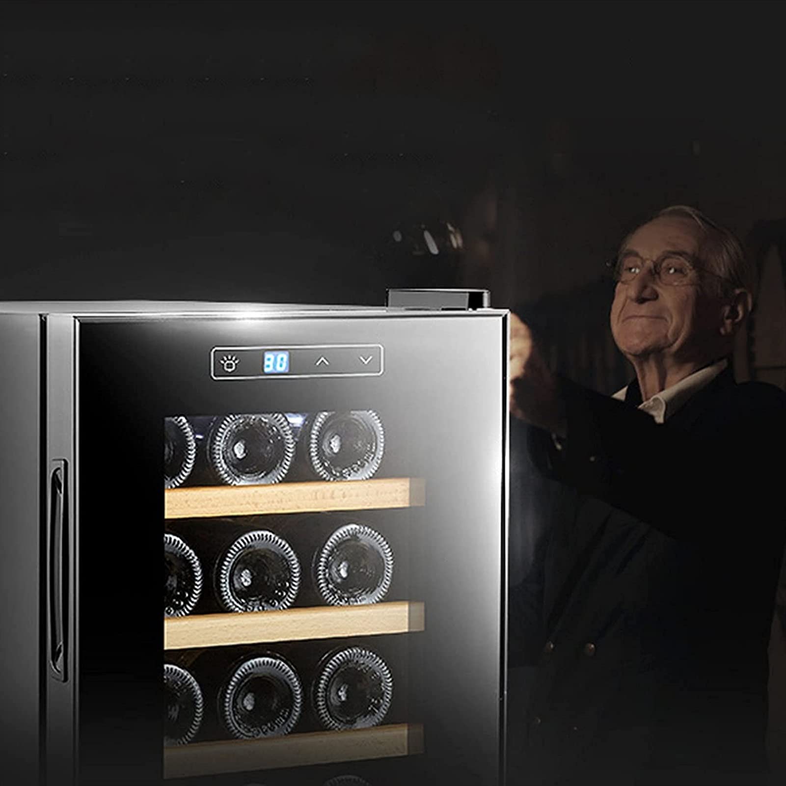 LJLZXPBUS 10 Bottle Compressor Wine Cooler Refrigerator | Large Wine Cellar | 41f-64f Digital Temperature Control Wine Fridge for Red, White, Champagne or g Wine on Fridge.com