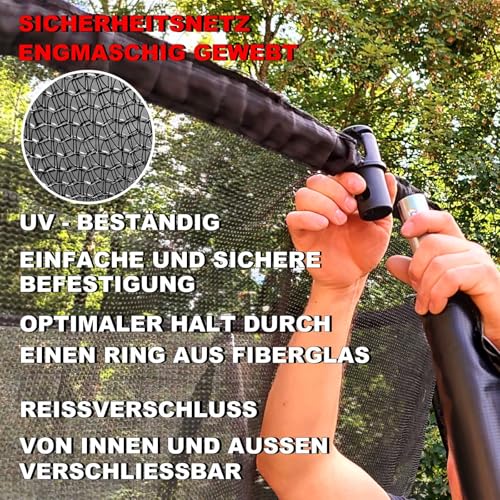 Trampolin 183 cm Baunsal für den Außenbereich mit Sicherheitsnetz und Leiter