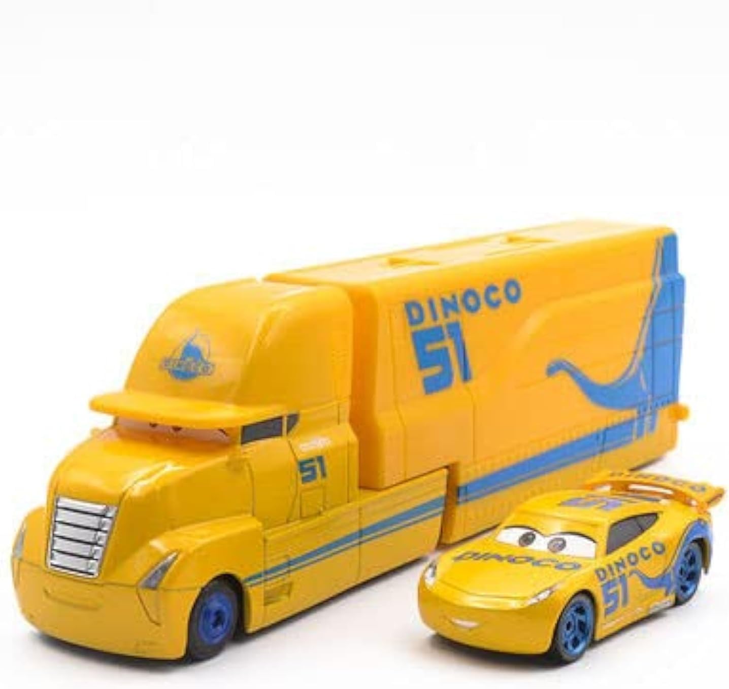 wltk Movie Cars 2 3 New Dinoco Hauler NO.51 & Curz Ramirez Racer Speed 2PCS Vehicles , McQueen Jackson Storm Cruz Ramirez Vehicles