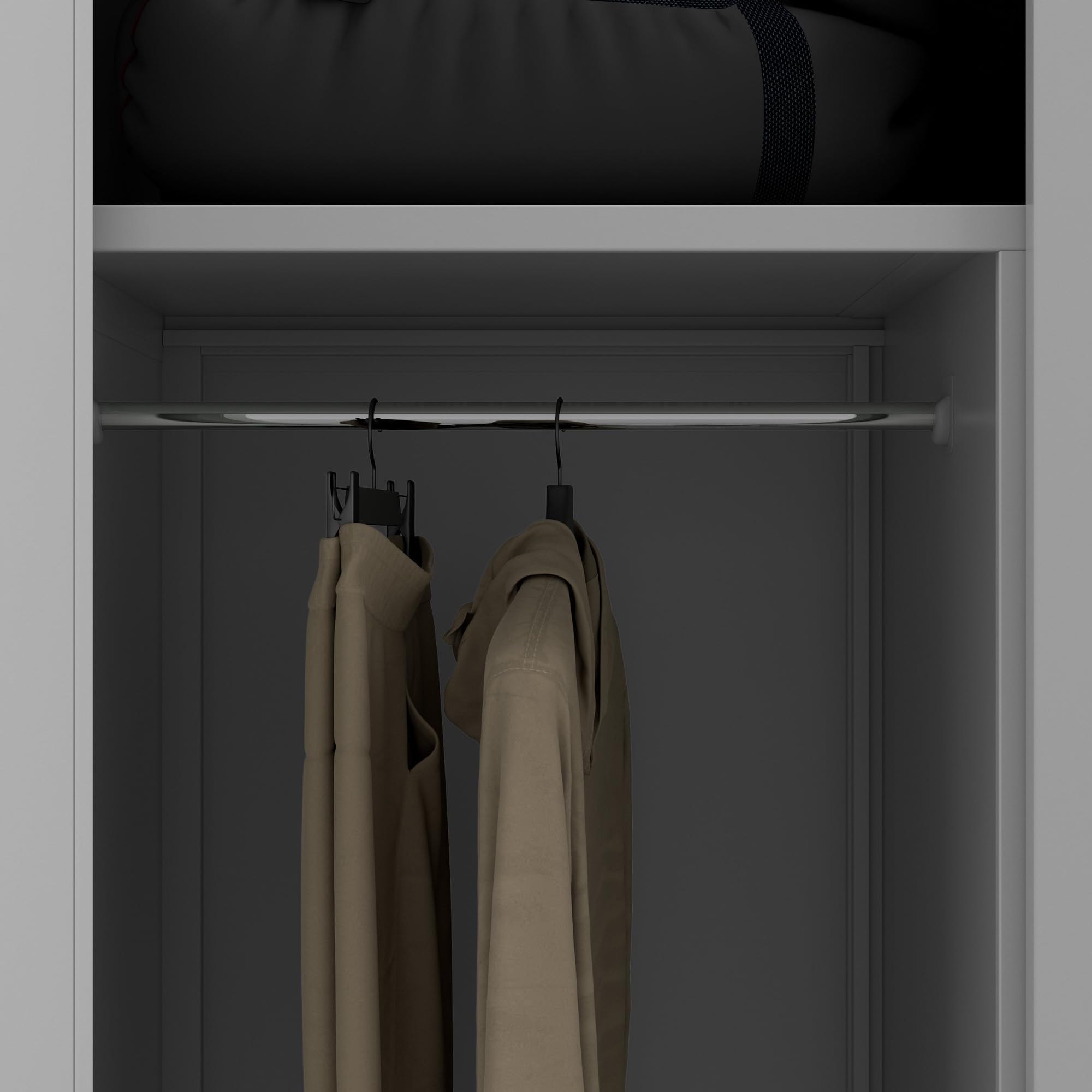 Jan Nowak Werkstattschrank Stahlschrank, abschließbar, 185 x 60 x 90 cm | Mehrzweckschrank mit Kleiderstange, 3 Fachböden je 50 kg, getrennte Stauraumzonen, Wandmontage möglich