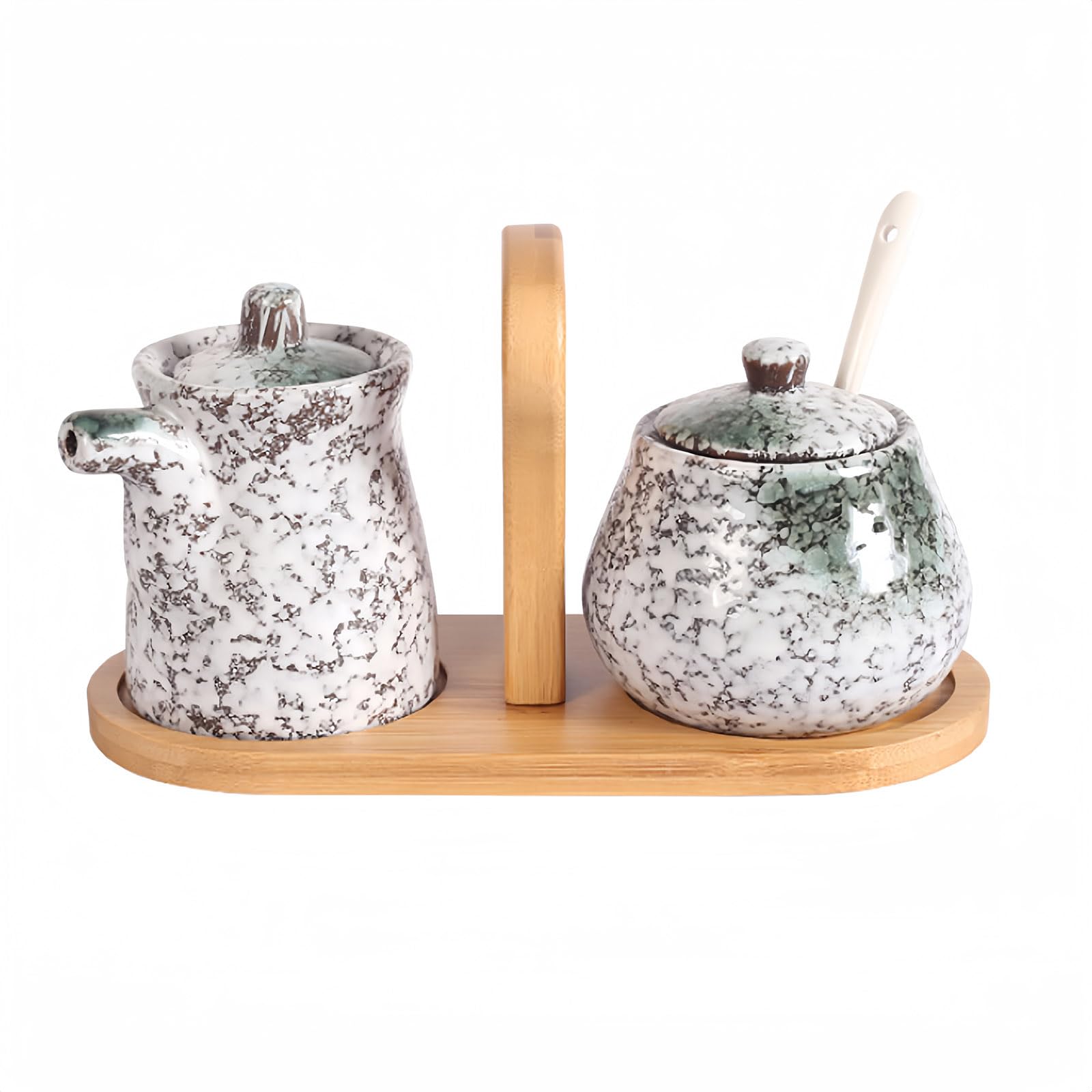 Dowbom Japanese Cream And Sugar Set For Coffee Bar, Creamer And Sugar Sets, Sugar Bowl And Creamer Set, Gradient Coffee Serving Set (G,3 Set)