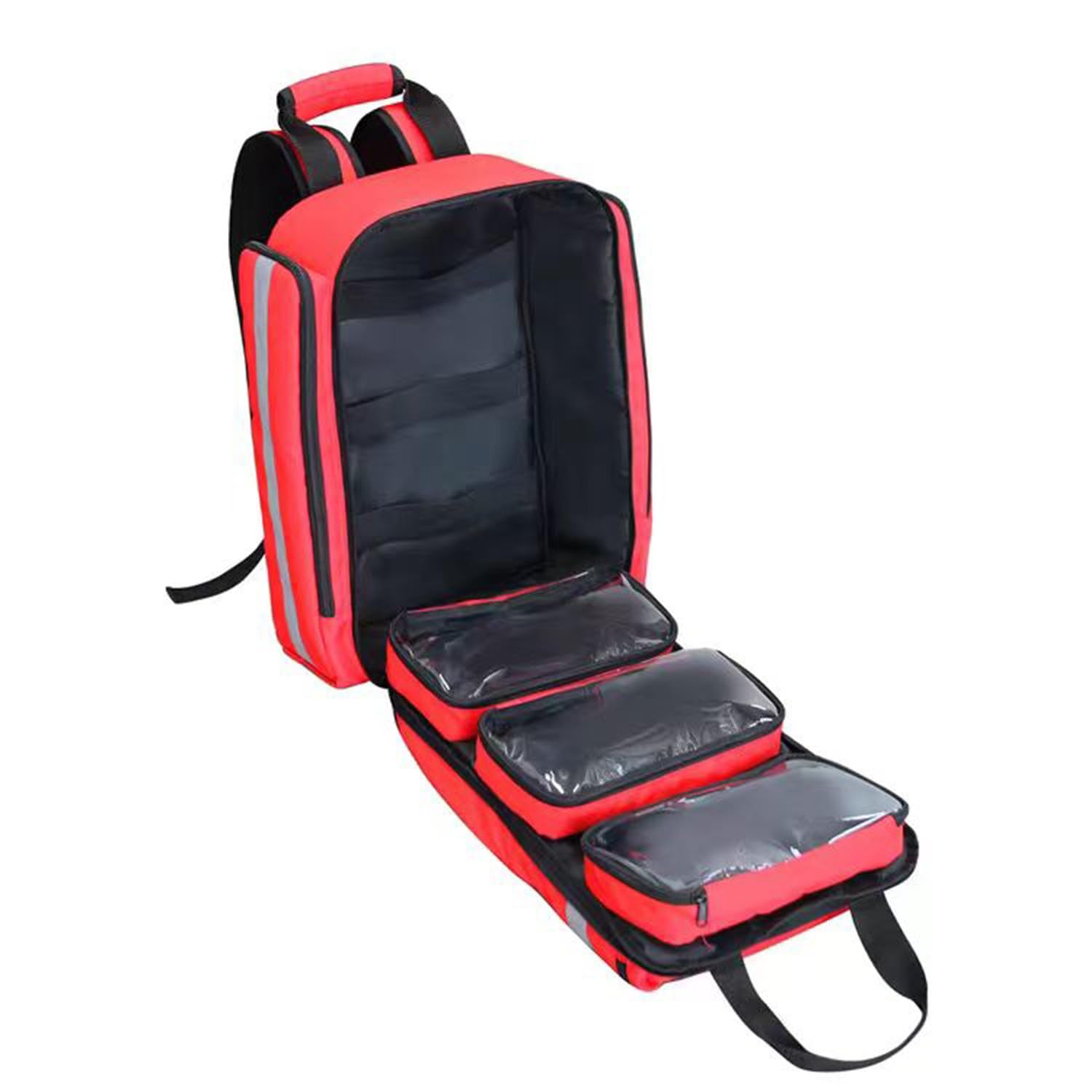 Mochila Profesional De Primeros Auxilios Vacía, Bolsa Médica, Bolsa De Emergencia con Reflectante, para Rescate, Táctica, Cuidados, Paramédico, Visita Domiciliaria