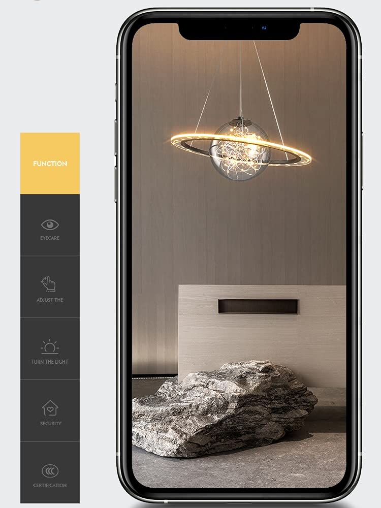 Nowoczesna Lampa Wisząca Led, żyrandol W Kształcie Kuli Z Przezroczystego Szkła, Okrągła Oprawa Sufitowa Do Jadalni, Sypialni, Wyspy Kuchennej, Kawiarni Black M