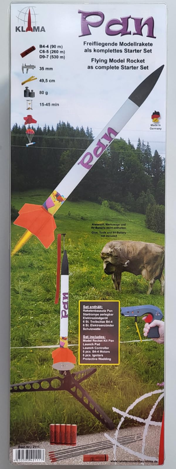 Pan Modellrakete mit Umfangreichem Zubehör