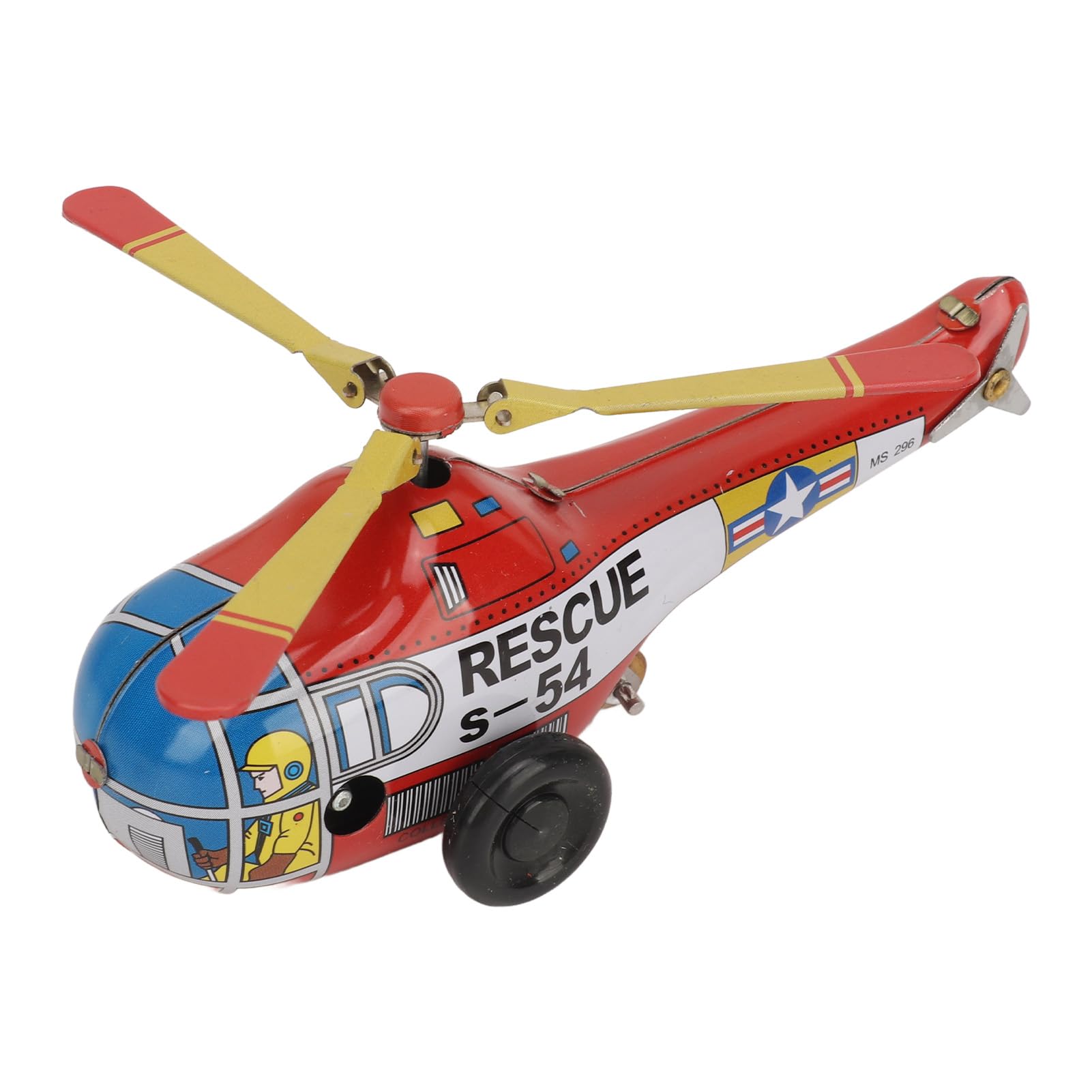 AMONIDA Helicopter Clockwork Toy Vintage Winding Aircraft for Kids Durable Iron Construction 1 Unit
