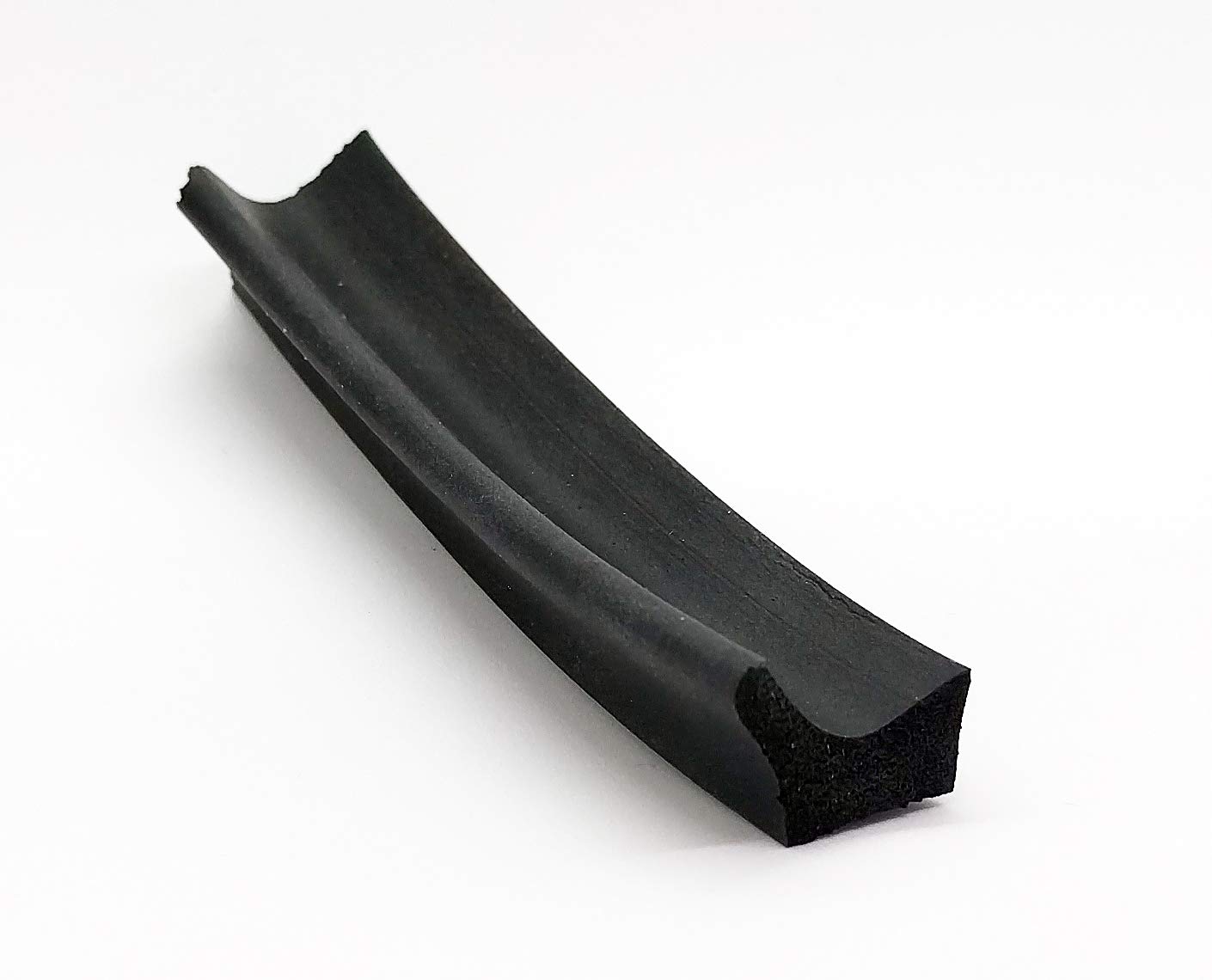Herco L500-CCSR Closed-Cell Expanded Black Neoprene Rubber Sponge Double-Contour Seal Gasket - 1/2