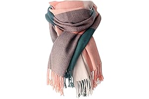 Women's Long Plaid Blanket Scarf