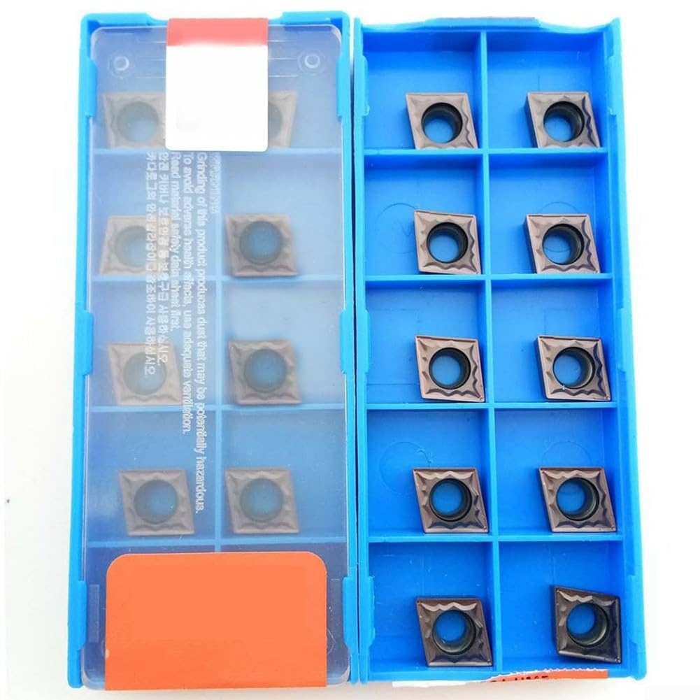 Lot de 10 inserts de tournage en carbure CNC indexables CCMT09T304-HMP PC9030, outils de coupe en métal, pour usinage de tour, avec forte résistance et longue durée de vie