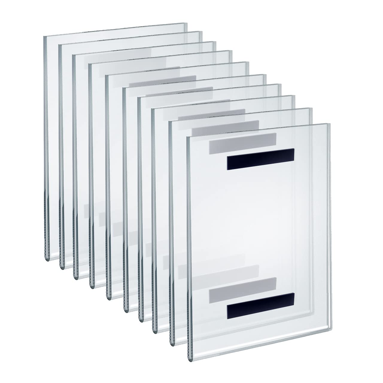 Azar Displays 129921 8.5" W x 11" H Vertical U-Frame with Magnetic Strips, 10-Pack
