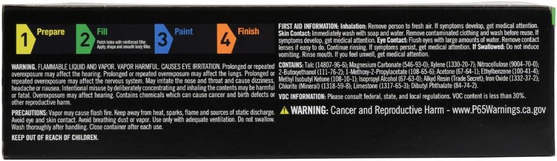 bondo Glazing and Spot Putty, Fills Pinholes, Scratches, Minor Dings & Hairline Cracks, 16 oz, 1 Tube (2 Pack)