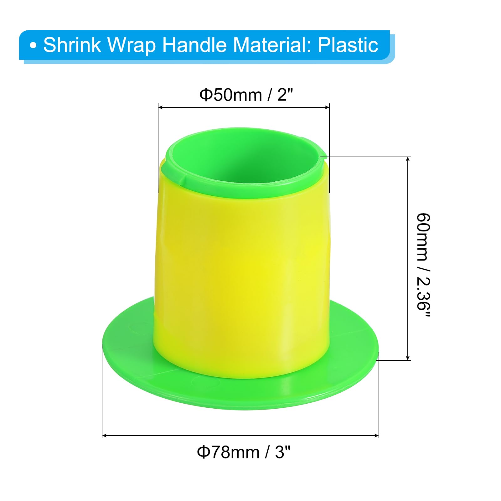 PATIKIL 3 Inch Poignée À Film Rétractable, 2Pcs Distributeur De Film Étirable Distributeur De Film Plastique Main Pour 50mm Core Emballage Meubles Déménagement Emballage, Vert