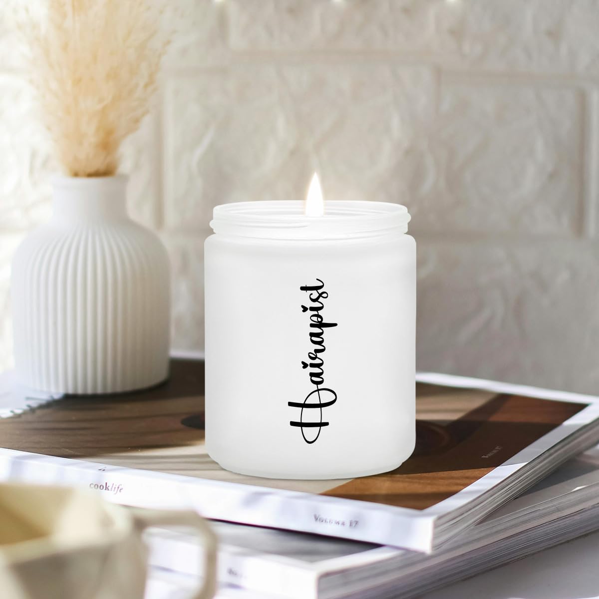 Hair Stylist Gifts for Women Men - Female Hairdresser Gifts Idea, Birthday Christmas Gift for Hairapist Barber Salon Owner Cosmetology Student Graduation Present - Lavender Scented Candle