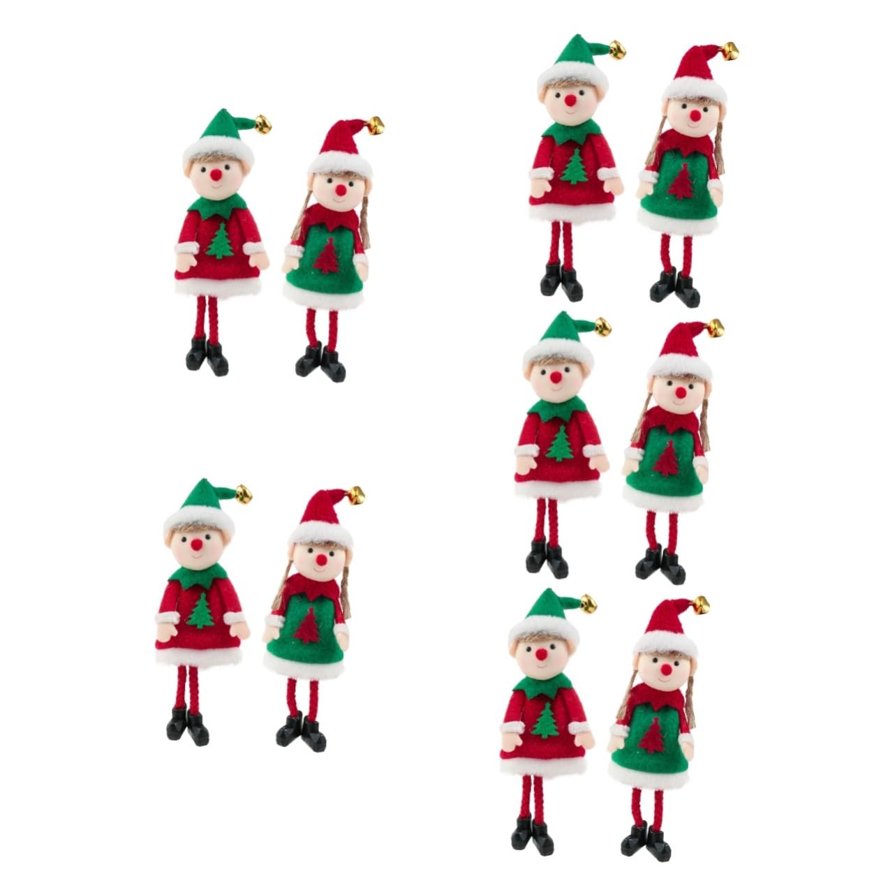 Zerodeko 5 Juegos Colgante De Árbol De Navidad con Pantalla Doble Única para Niña Modelo De Decoración Joyería Cordón para Colgar Lámpara De Techo Figuras Adorno Navideño 2 Piezas * 5