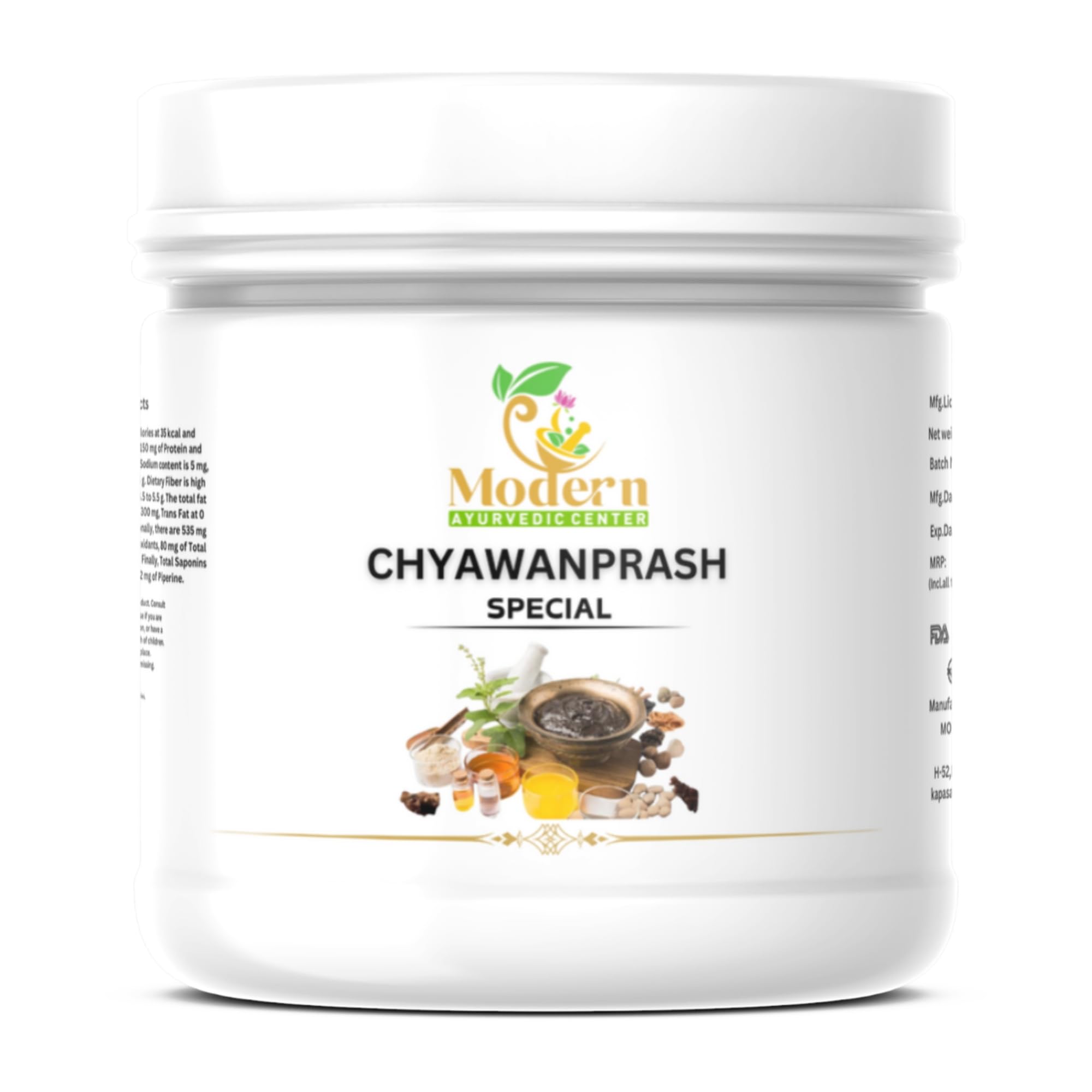 Chyavanprash Jam– 54 Organic Ayurvedic Herbal Jam with Raw Honey, Amla & Ashwagandha – Vitalizing Superfood Immune Support Supplement* – 17.63 oz – Non GMO Sustainably Sourced Gluten Free
