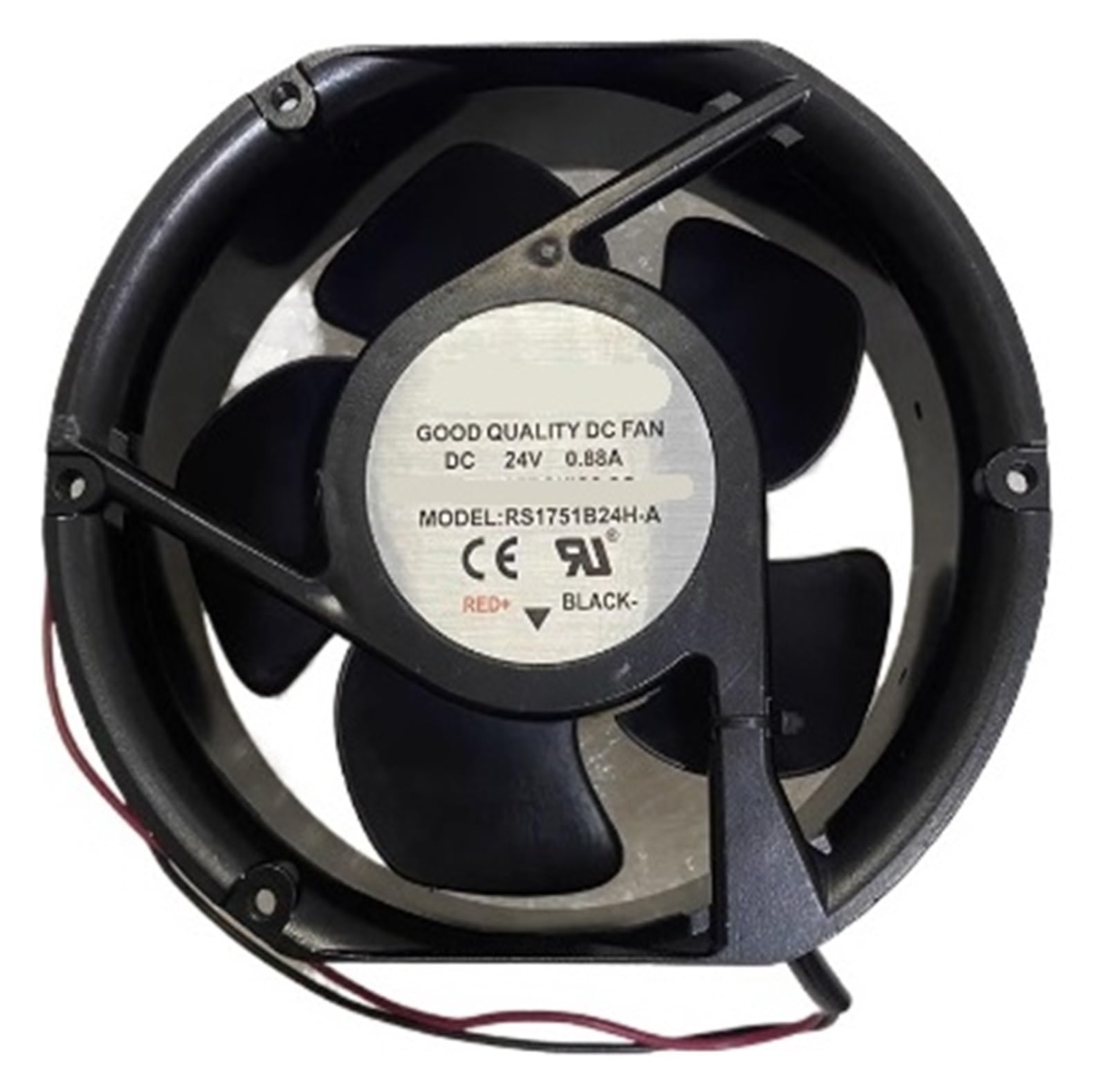 Lzikkgki One Color Rs1751b24h-A Dc 24V 0.88A 172X172x51mm 2-Wire Cooling Fan
