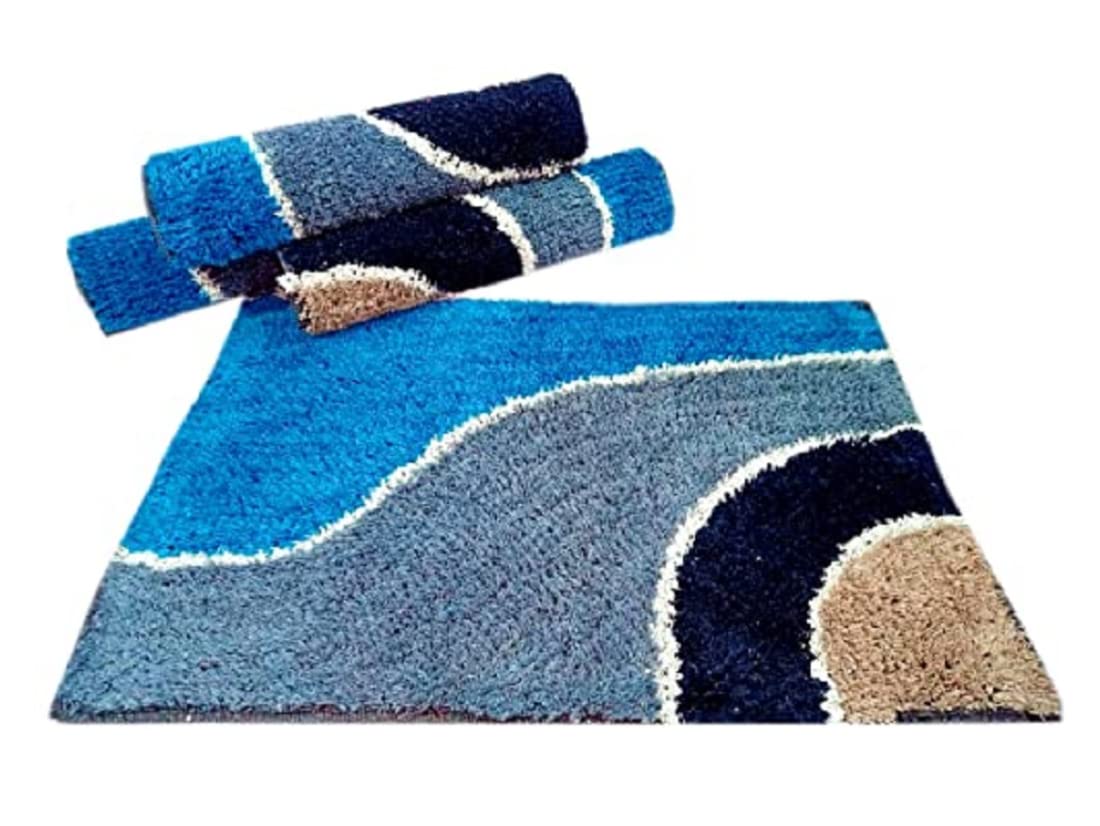 Buy SHF Solid Door Cotton Mat (Multicolour, 40x60 cm), Set of 4 Online