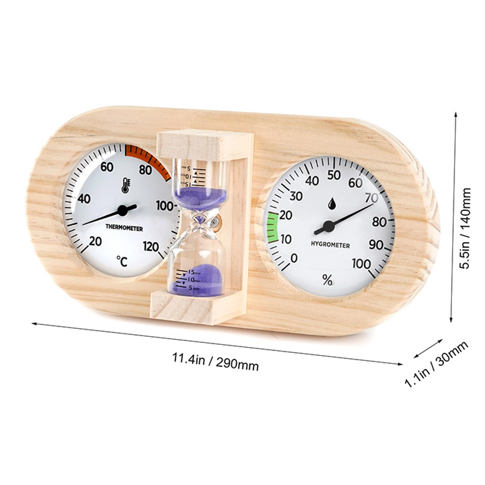 Thermomètre Hygromètre pour Sauna Hygromètre avec Compte à Rebours de 15