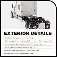 Vista 5 de Diecast Masters International Lonestar Sleeper Cab Tractor Blanco 1/50 Diecast Modelo por Diecast Masters 71024