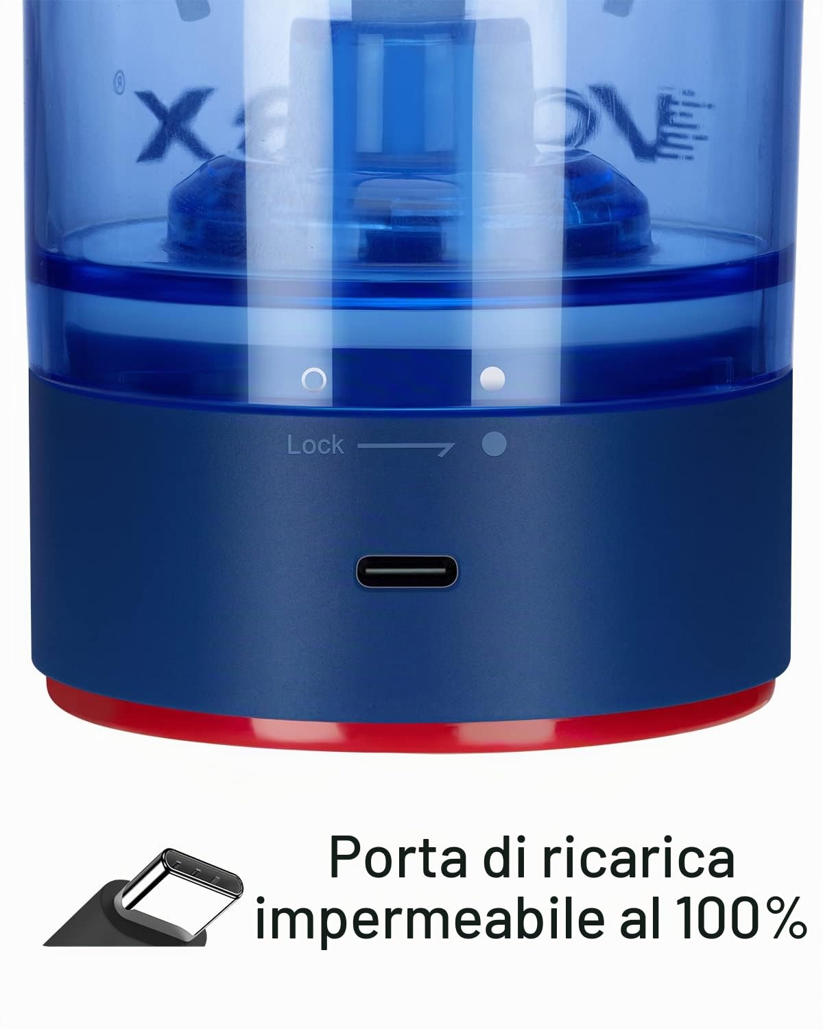 VOLTRX Shaker Elettrico per Proteine 600ml - Bottiglia USB Ricaricabile, Impermeabile, Senza BPA, Colorata