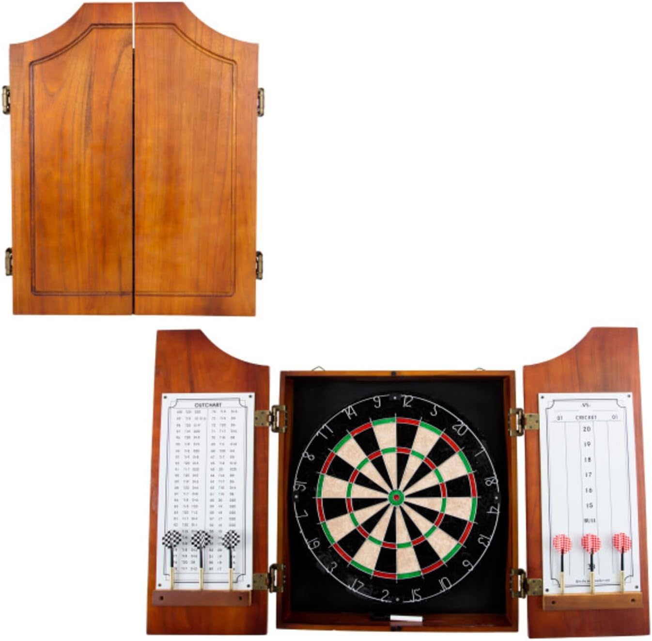 Trademark Poker Dart Board Cabinet Set