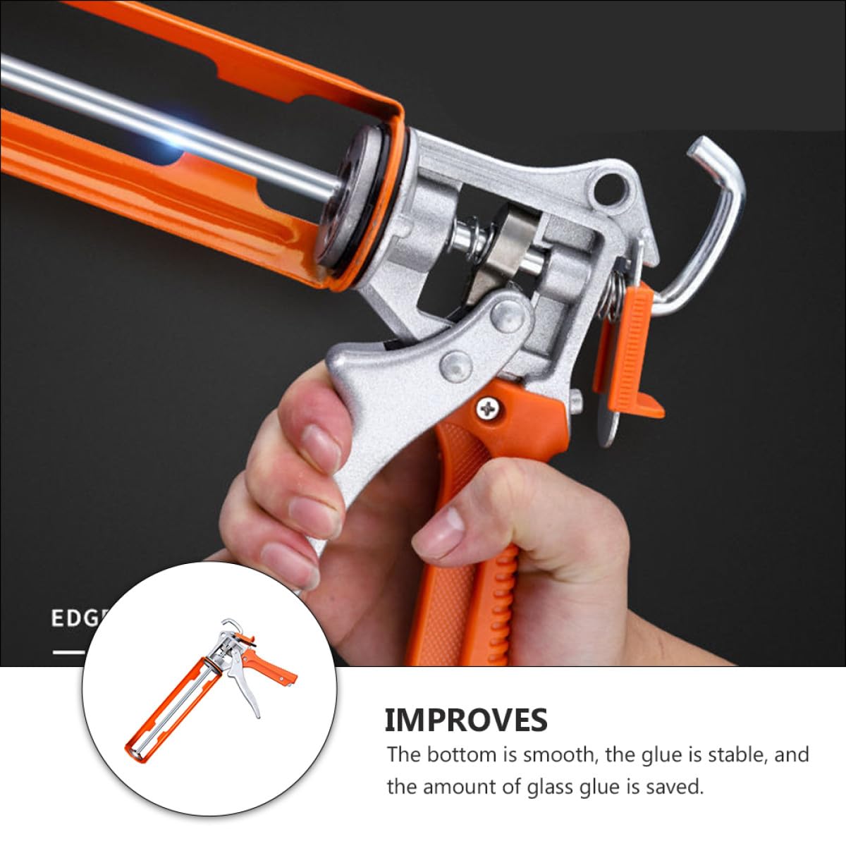 Manuelle Rotationsklebepistole aus Aluminiumlegierung und Eisen mit Stabilem Kleberauftrag und Bequemer Bedienung für Glas Kleber Reparatur und Dichtungswerkzeug