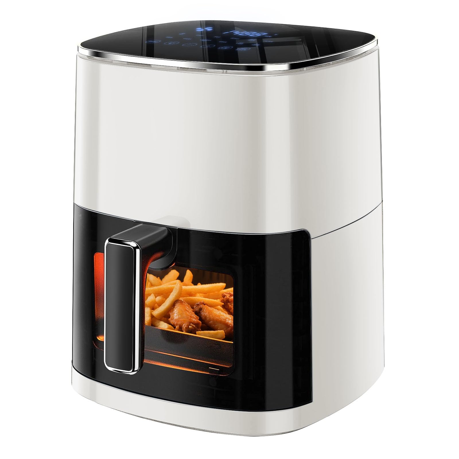 Simple Deluxe Air Fryer - 6 34 QT Digital Airfryer with Visible Window 12 Presets Functions Nonstick and