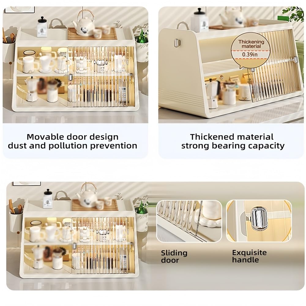 Soporte para tazas de café, organizador que ahorra espacio para cocina, oficina, hogar, solución de almacenamiento elegante para tazas y tazas, diseño elegante para un fácil acceso