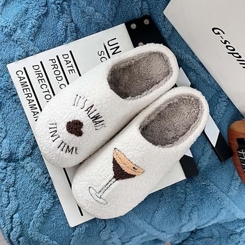 Image of Highland Cow Slippers for Women Plush Scottish Highland Cow Animal Slippers Warm Non Slip Home Indoor Slippers