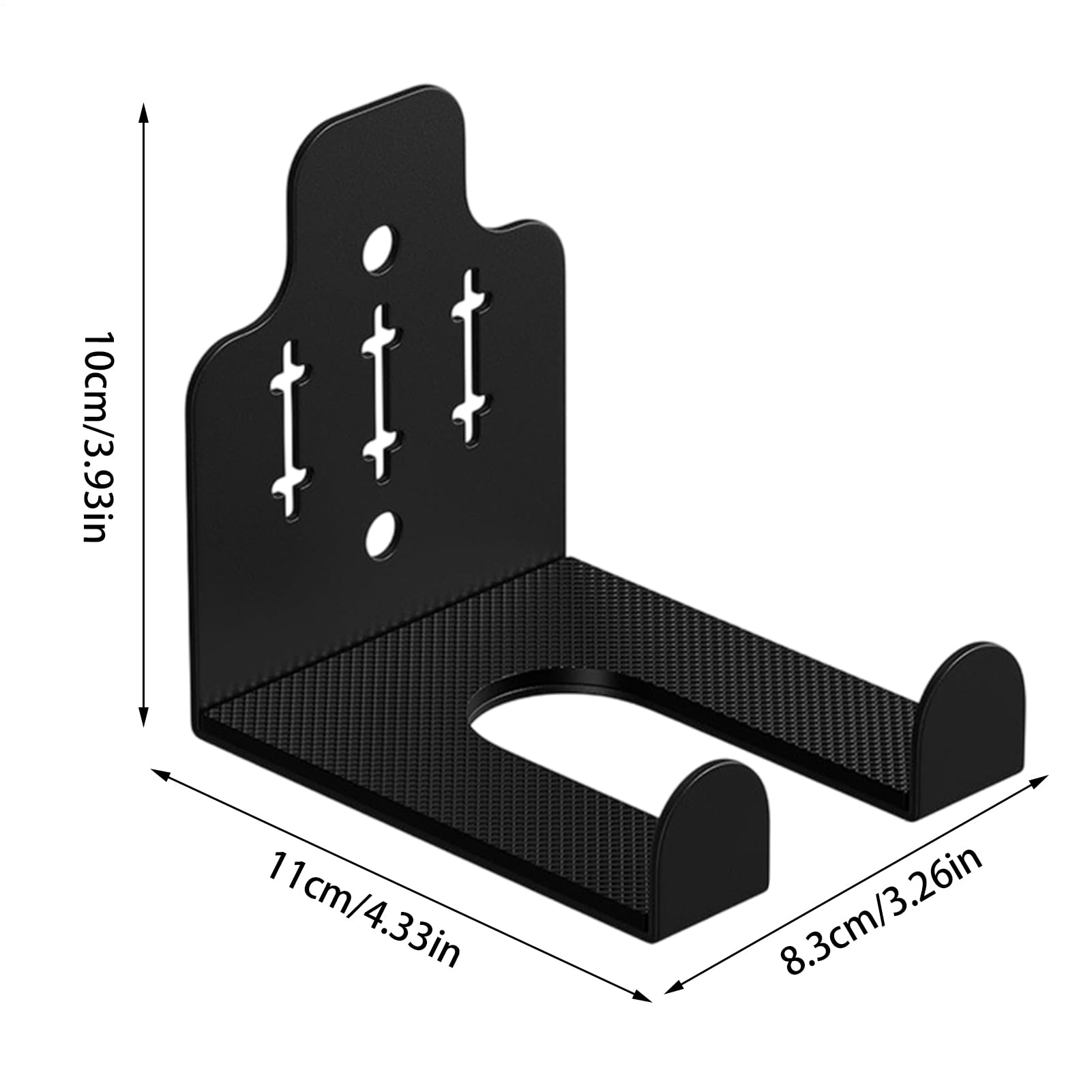 Support Mural Haltères 4 Pièces – PC Noir, 40x55x100 Mm, Porte-Barre Robuste Gain De Place