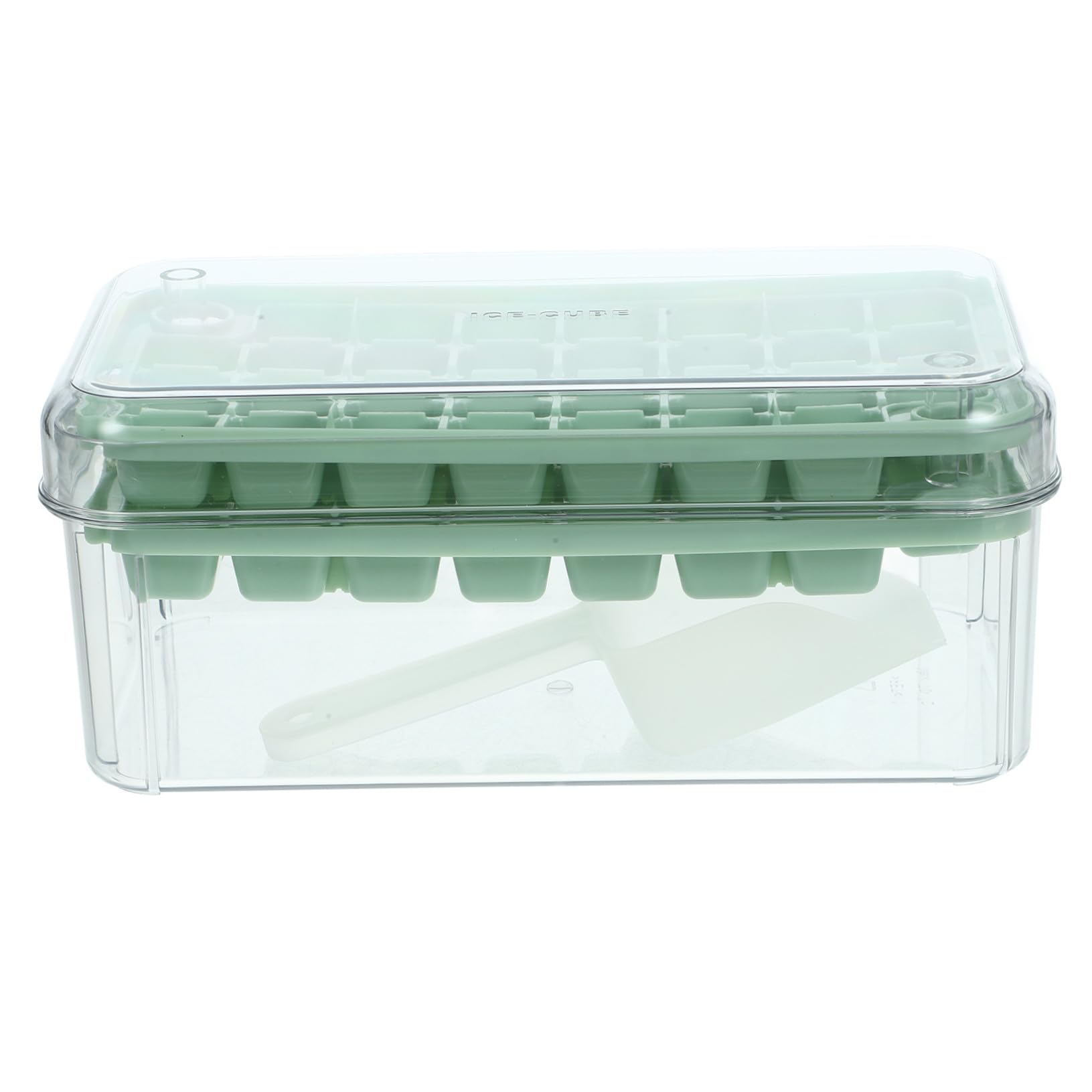 Eiswürfelform mit Behälter und Deckel DIY Eiswürfelschale für Zuhause Bpa Frei Leicht Entnehmbar Vielseitig für Getränke Cocktails Eiswürfel und Gefrierschrank Geeignet