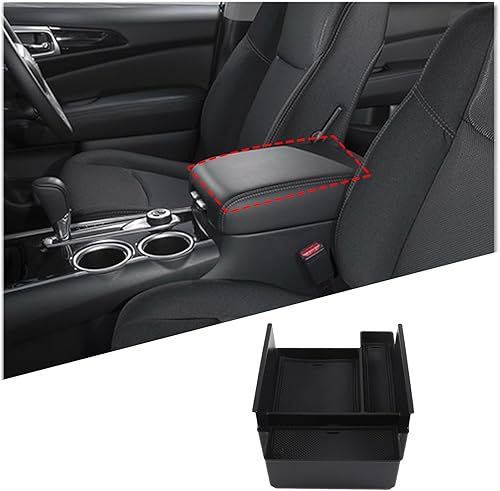 Miniatura 2 de Bandeja de almacenamiento para consola central para 2022 2023 Nissan Pathfinder, caja de almacenamiento, organizador de bandeja de teléfono,