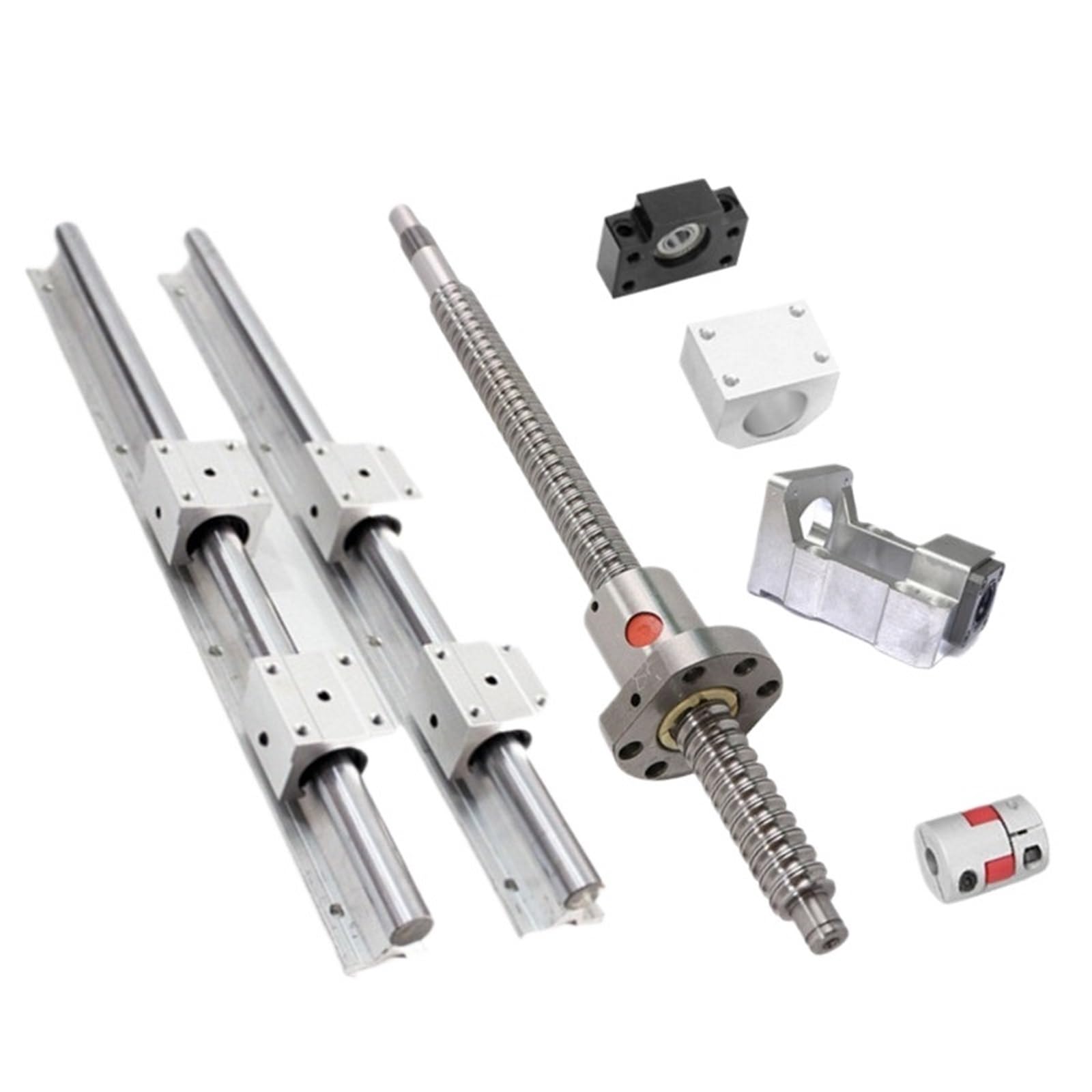 Metal Ball Screw nut end Processing Length 200mm-1000mm SFU1610 Ball Screw +Ball Nut+BKBF12 End Support+Coupling+DSG16H+ SBR12 Set Linear Rail(850mm)