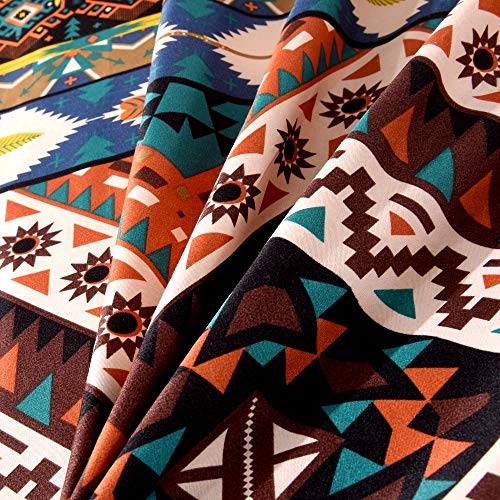 Image of Bedding Fitted Sheet with Deep Pocket Mattress Cover Sheets,Boho Design Printed Fabric Bed Sheets (Brown(Boho), Full)