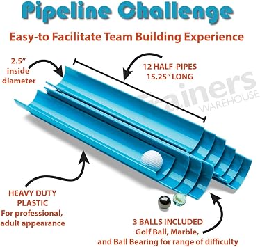 Trainers Warehouse Pipeline Challenge | Professional Teambuilding Experience - Build Teams, Communication & Leadership - Facilitate with Ease - Facilitate with Ease
