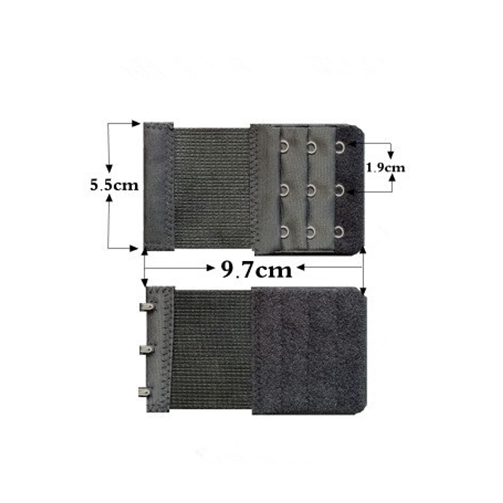 Extensor de Sujetador, 1 Pieza, 2 Filas, 3, 4 Ganchos, Correa extensora, cinturón extensión Alargado Ajustable for Mujer