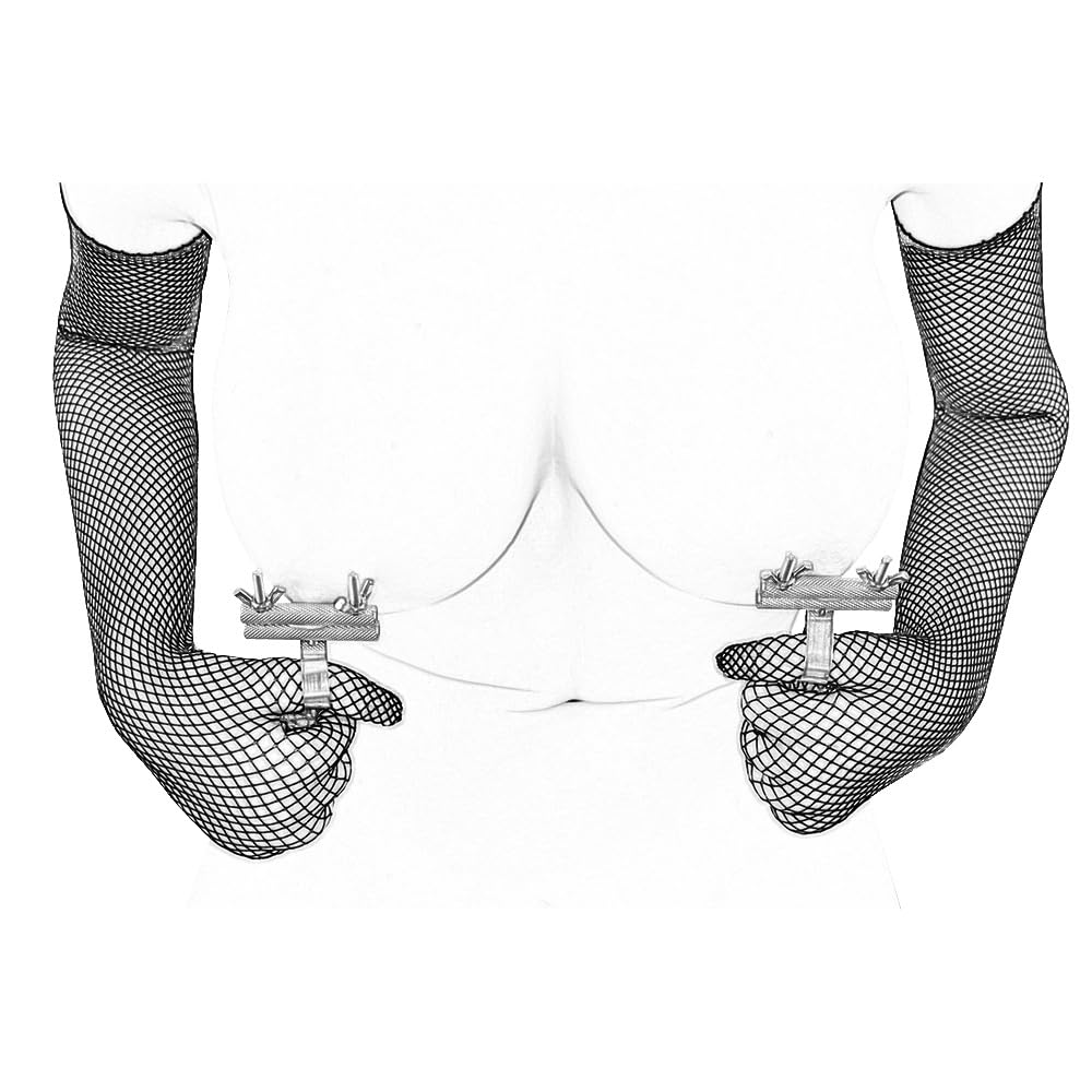 Pinces à Tétons avec Menottes Pouces – Set Fetish BDSM | Pinces à tétons réglables avec menottes pouces – pour un plaisir BDSM intense, idéales pour le bondage, SM et jeux de rôle