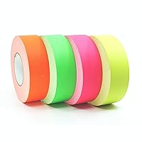 Vista 4 de ISC Racers Tape NEON DULL-FINISH/YEL210 ISC Cinta de corredor con acabado mate neón de 2" x 30 pies, amarillo fluorescente