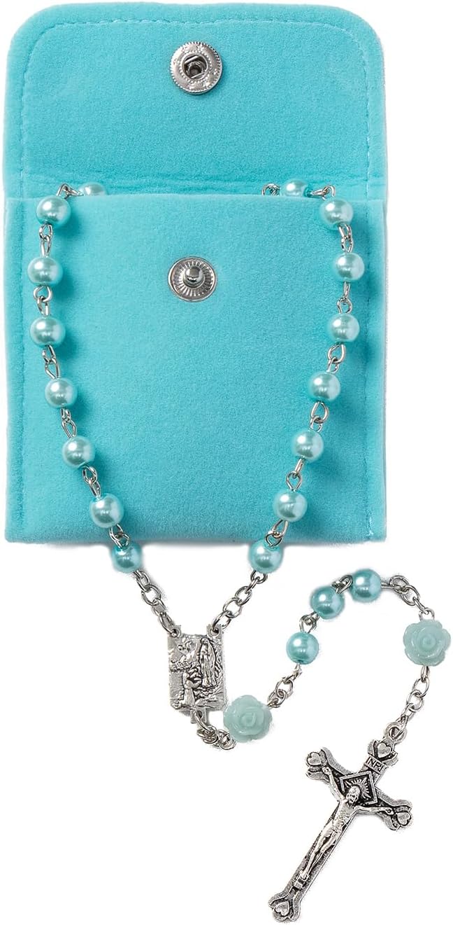 Rosary Beads Catholic for Women - Confirmation Gifts for Teenage Girl,6mm Artificial Pearls Rosary, Exquisite Gifts for Women