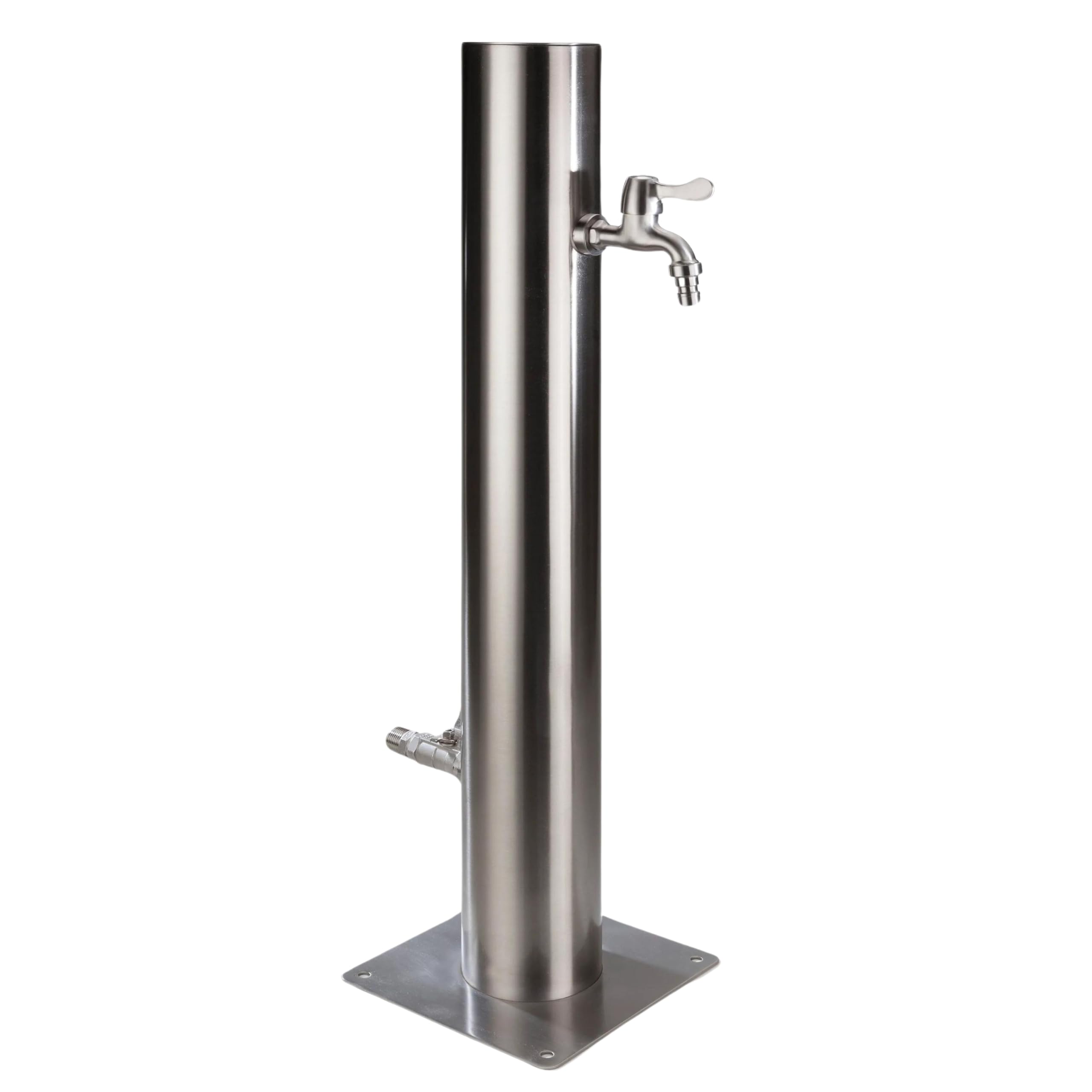UPP Colonne de distribution d'eau en acier inoxydable avec 2 robinets, conduite d'alimentation cachée - Robinet d'eau - Fontaine, installation facile - 75 cm
