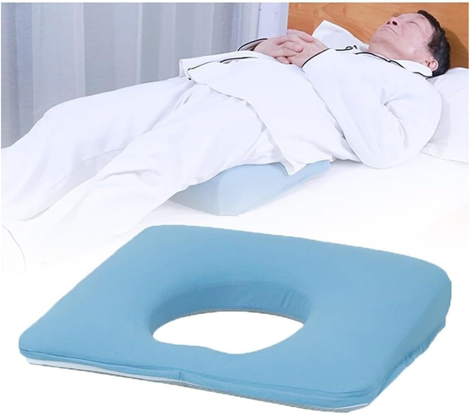 Cuscino Antidecubito per Sedia A Rotelle, Cuscino Ortopedico per Seduta E Coccige, Cuscino Impermeabile per Pressione, Supporto per Emorroidi, Anziani, Disabili E Pazienti Allettati per Casa