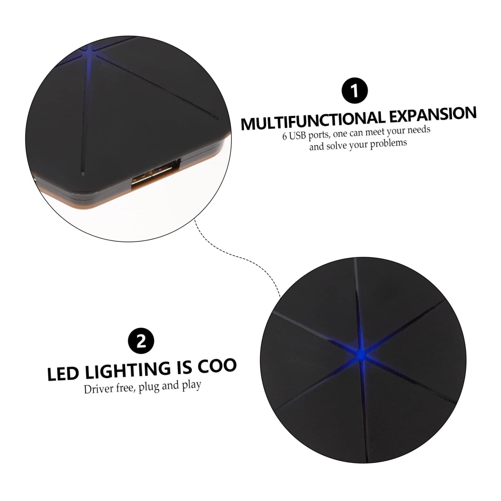 jojofuny 2pezzi Hub Usb Multifunzionale Porte Adattatore Portatile Per Computer Supporto Otg Alta Velocità Design Sicuro Compatibile Con Laptop e Desktop