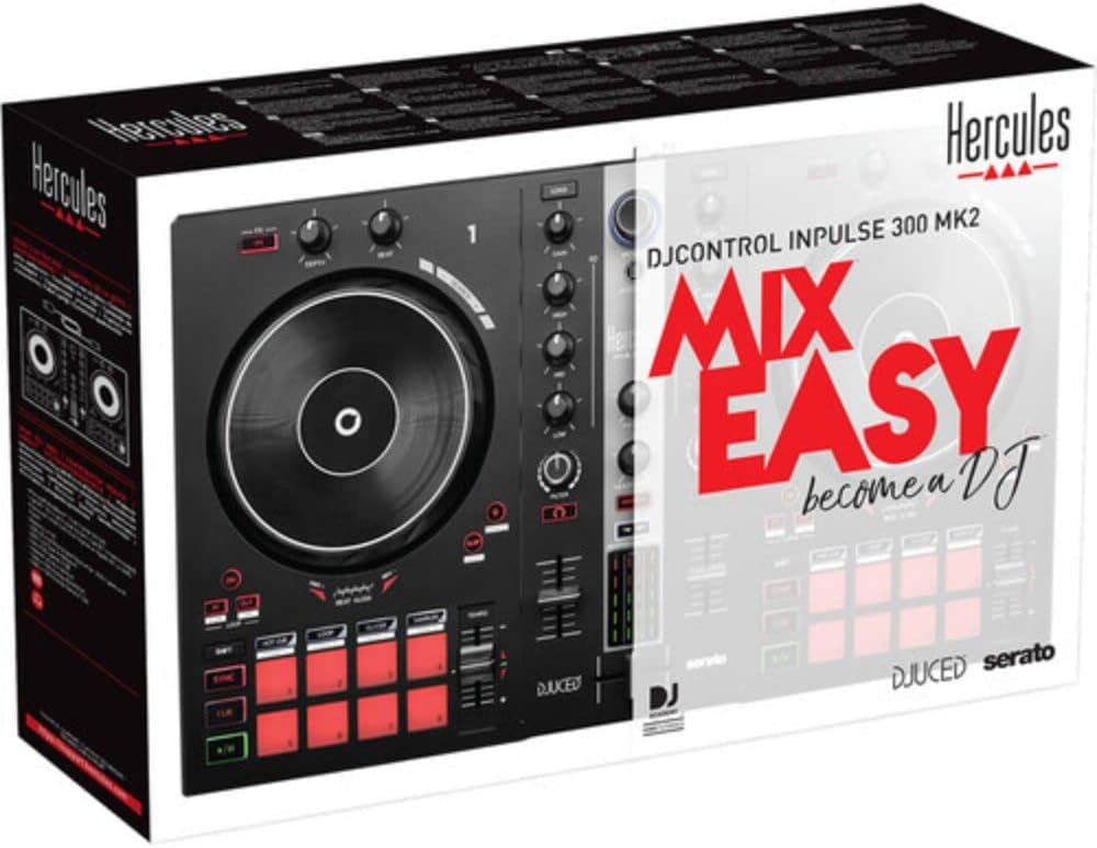 Hercules DJ Control Inpulse 300 MK2 2-Deck USB DJ Controller for Serato DJ Lite and DJUCED Bundle with ProX XB-DJCS ZeroG Ultra Lightweight Bag - Image 7