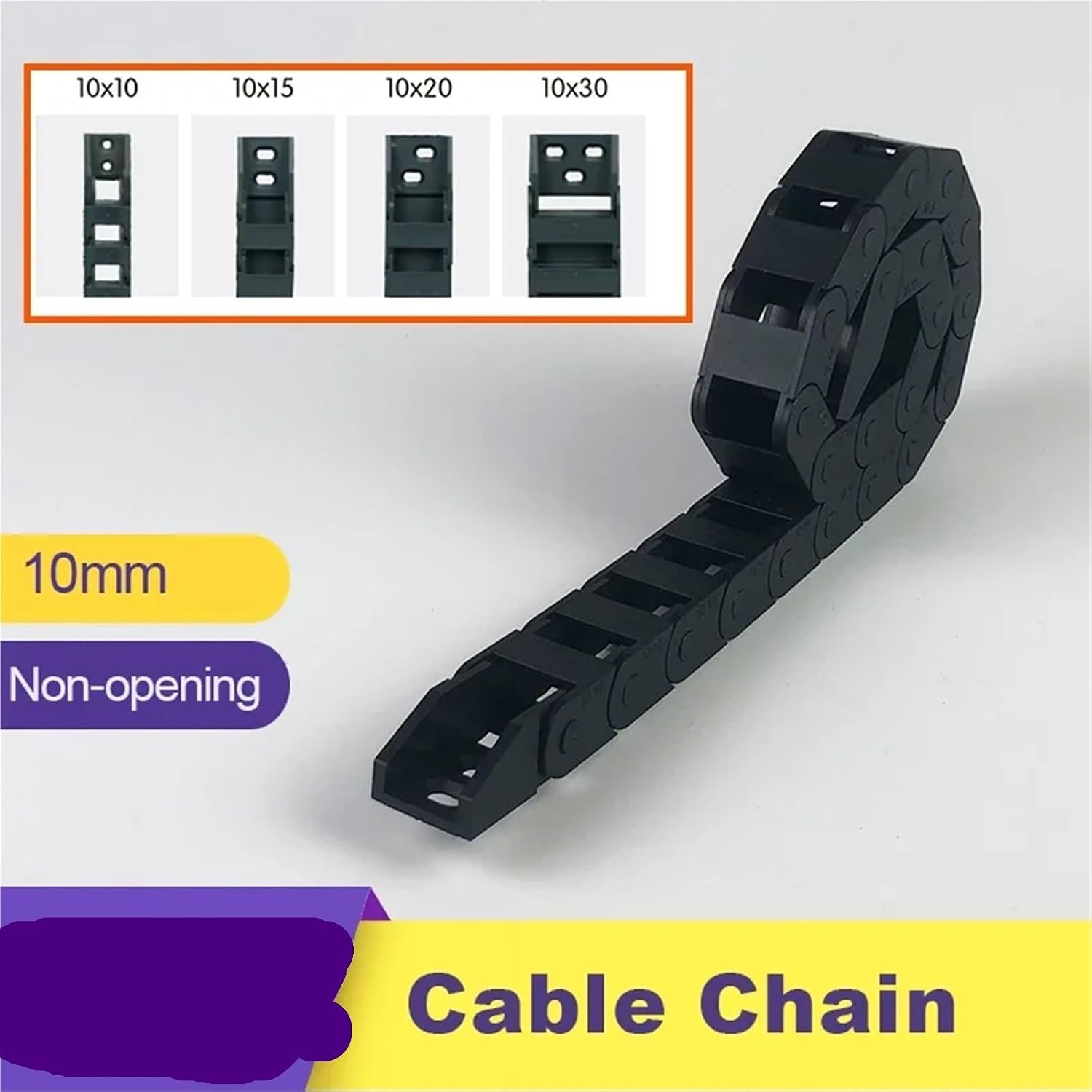 10 mm Inner Height 10x10 10x15 10x20 10x30 Plastic Towline Cable Chain Drag Chain L 1 m 10 * 10 10 * 15 10 * 20 10 * 30(18mm,10x15 mm)