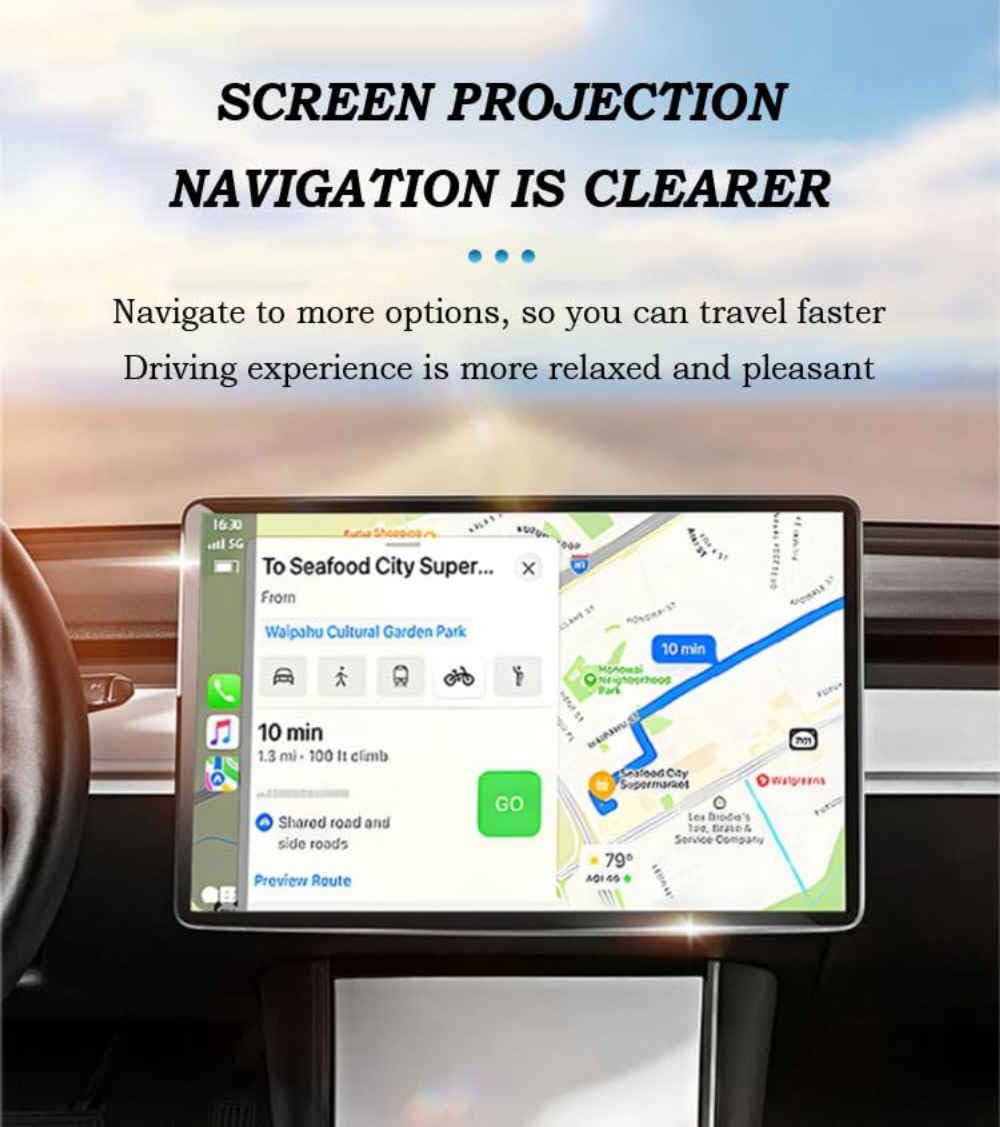 Bezprzewodowy adapter CarPlay i samochodowy do pilota 2017 2018 2019 2020 2021 2022 2023 2024 samochody z przewodowym CarPlay/Auto, 2 w 1 Plug and Play Dongle, szybkie Wi-Fi 5 GHz