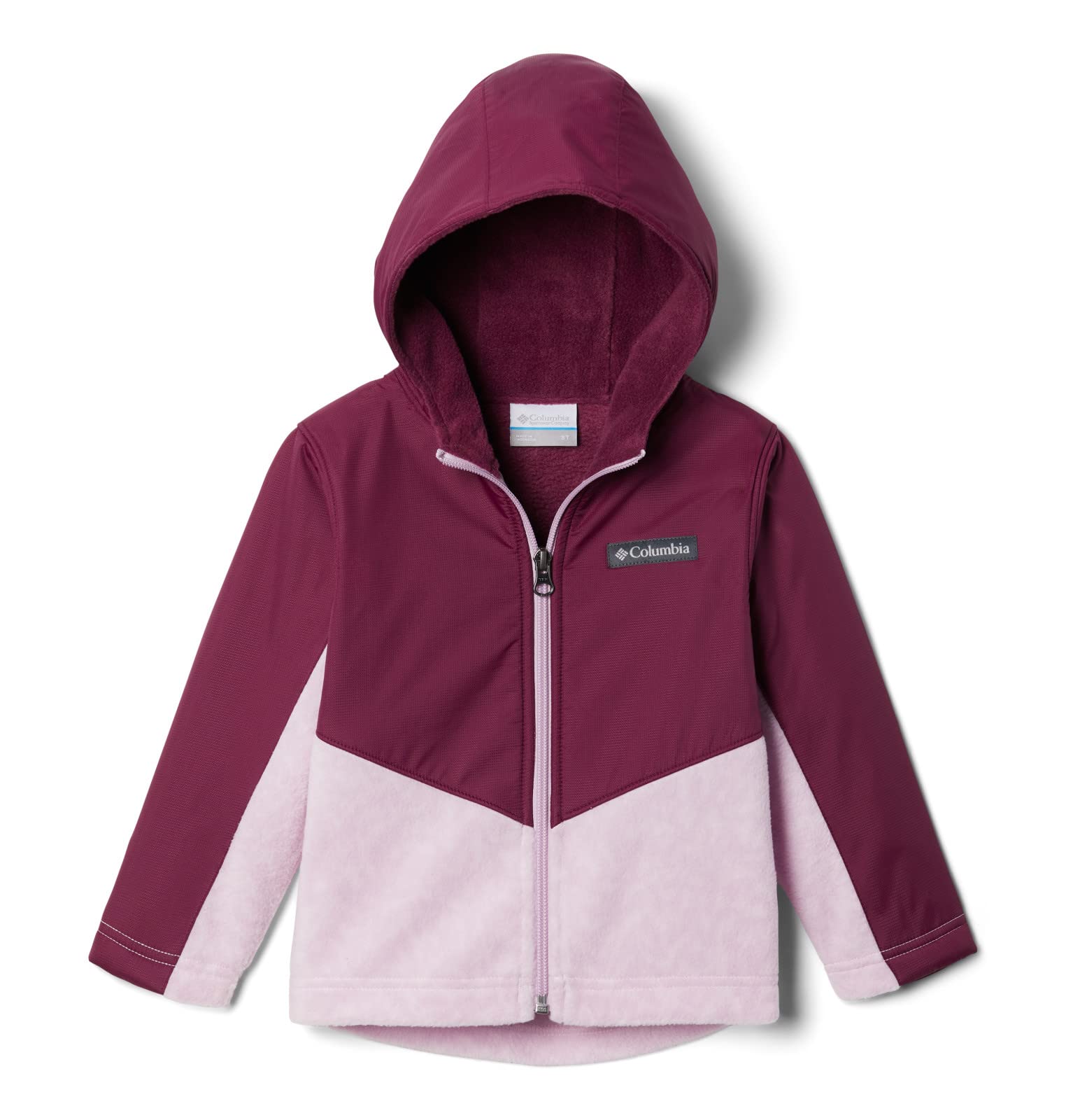 Columbia Steens Mountain Overlay - Sudadera con capucha para bebé y niña, 24 meses, Aura Terrain/Marionberry, 24 meses