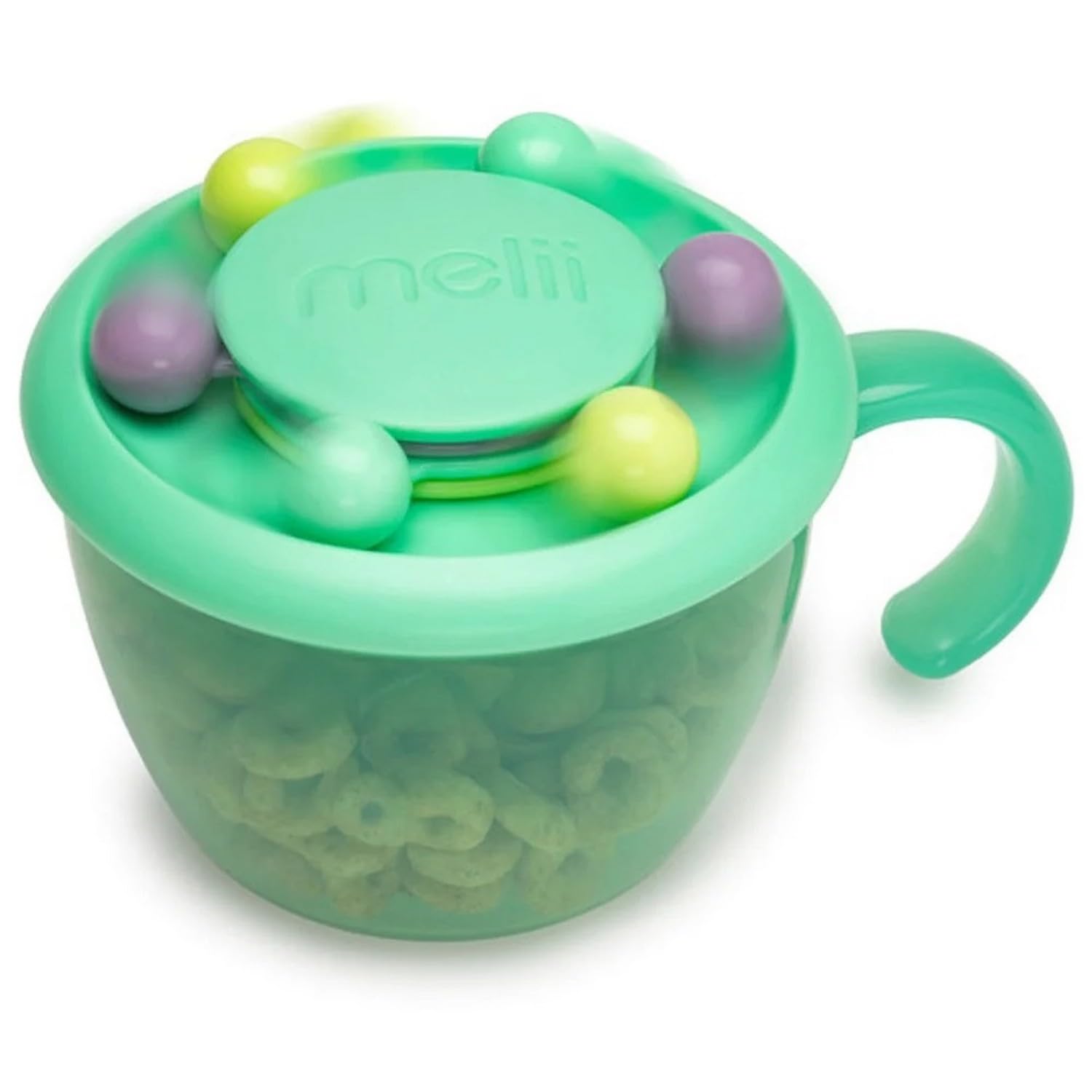melii Abacus Snack Container for Kids Toddlers and Baby with Removable Food Trap (Blue) 1