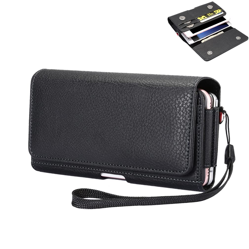 Horizontal Dual Belt Clip Holster 2 Cell Phone Case Pouch Card Slots for Motorola Moto G Power,G Stylus,G8+/ Samsung Galaxy S20 Plus,Note 20 5G,A71,A51,A31,A21S,A10s/ OnePlus 8 Pro,8T/Google Pixel 4XL