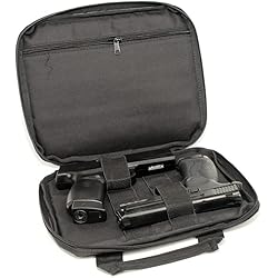 Maletin Para Pistola ECOMMUR Maletín semirígido para Armas Cortas para Dos Pistolas o revólveres. Compatible con Pistolas de balines, Airsoft o Reales